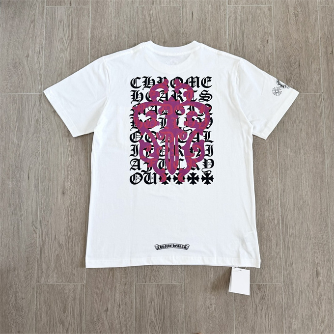 chrome hearts purple dagger print short sleeve t-shirt